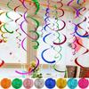 6pcs/set Hanging Swirl Decorations Colorful Household DIY Party Supplies Perfect for Birthdays Weddings Celebrations