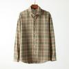 American vintage Washed Sanding Plaid Shirts Men's Long sleeve Spring and Autumn Stacked Outerwear Foreign Trade Men's Casual Shirt
