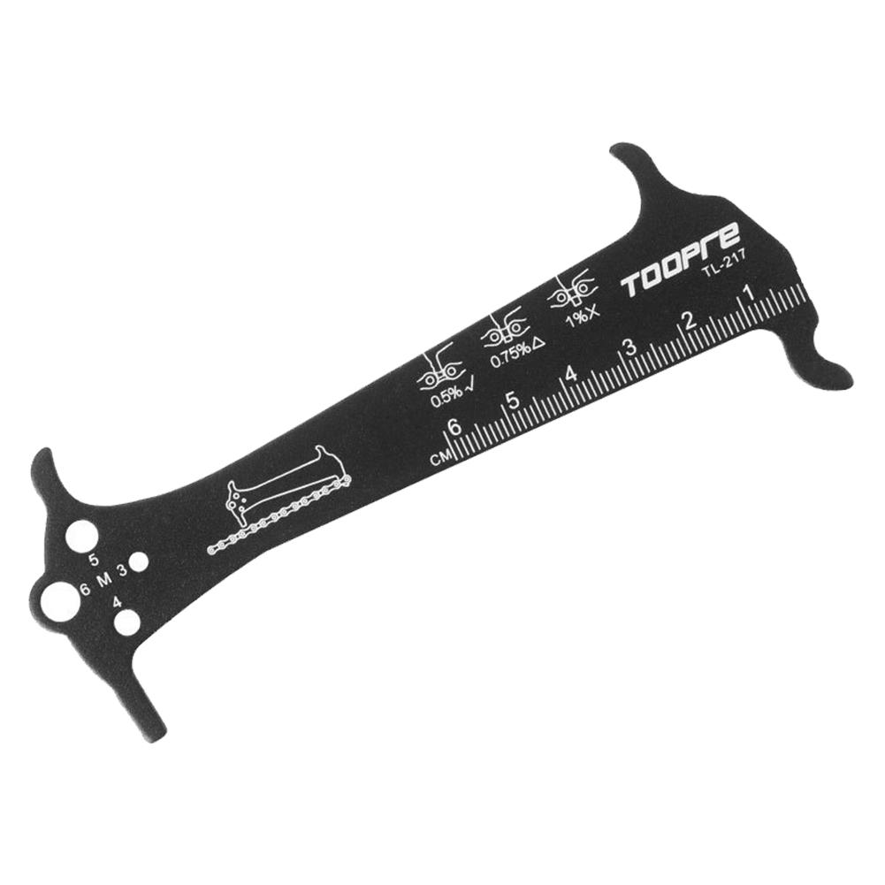 Bicycle Chain Wear Indicator Ruler Stainless Steel Mountain Road Bike Chain Gauge Measurement Checker Screw Diameter Repair Tool