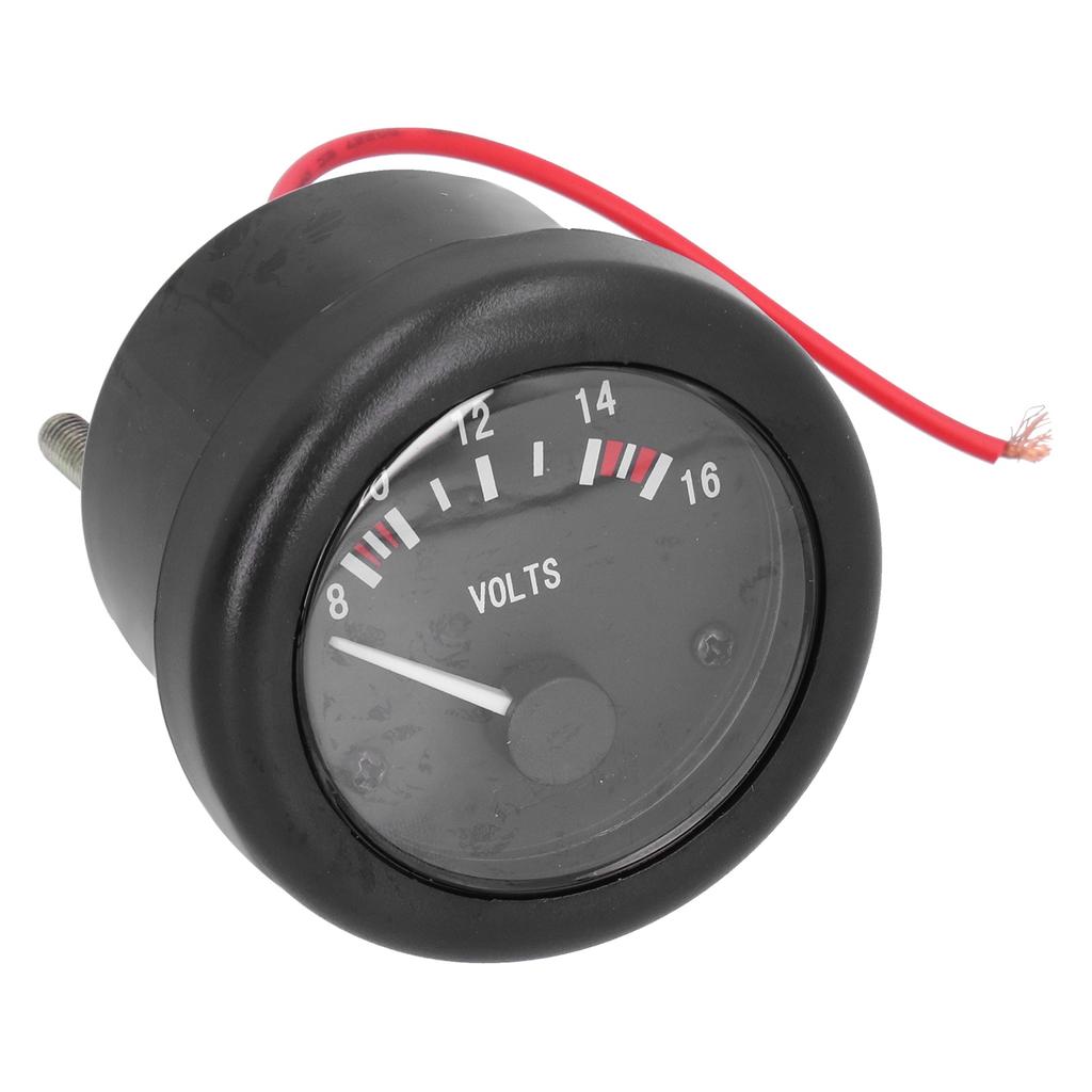 Marine Voltage Gauge 12V 52mm 2.04in IP67 with Indicator Light Universal for Yacht Auto Motor Home