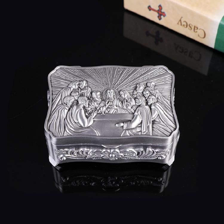 Catholic Christian Jewelry Box Waterproof Dust-proof Desktop Organizer for Case