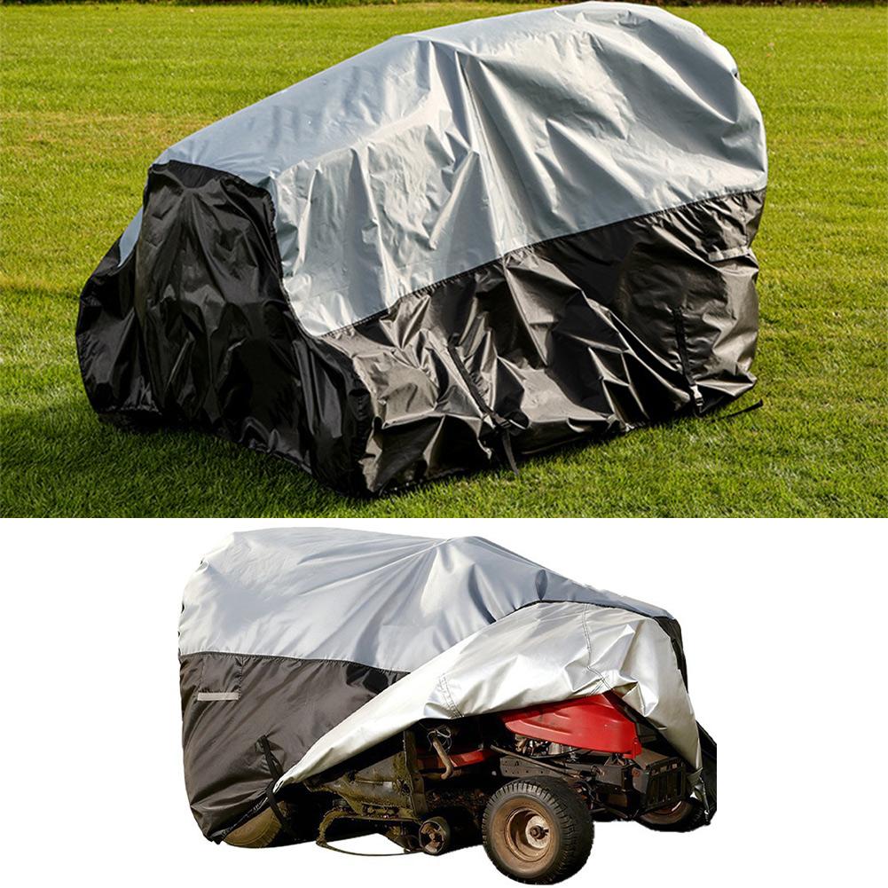 600D Oxford Fabric Lawn Mower Cover For Outdoor Protection As Shown Foldable Storage Bag Elastic Pullstring Closure