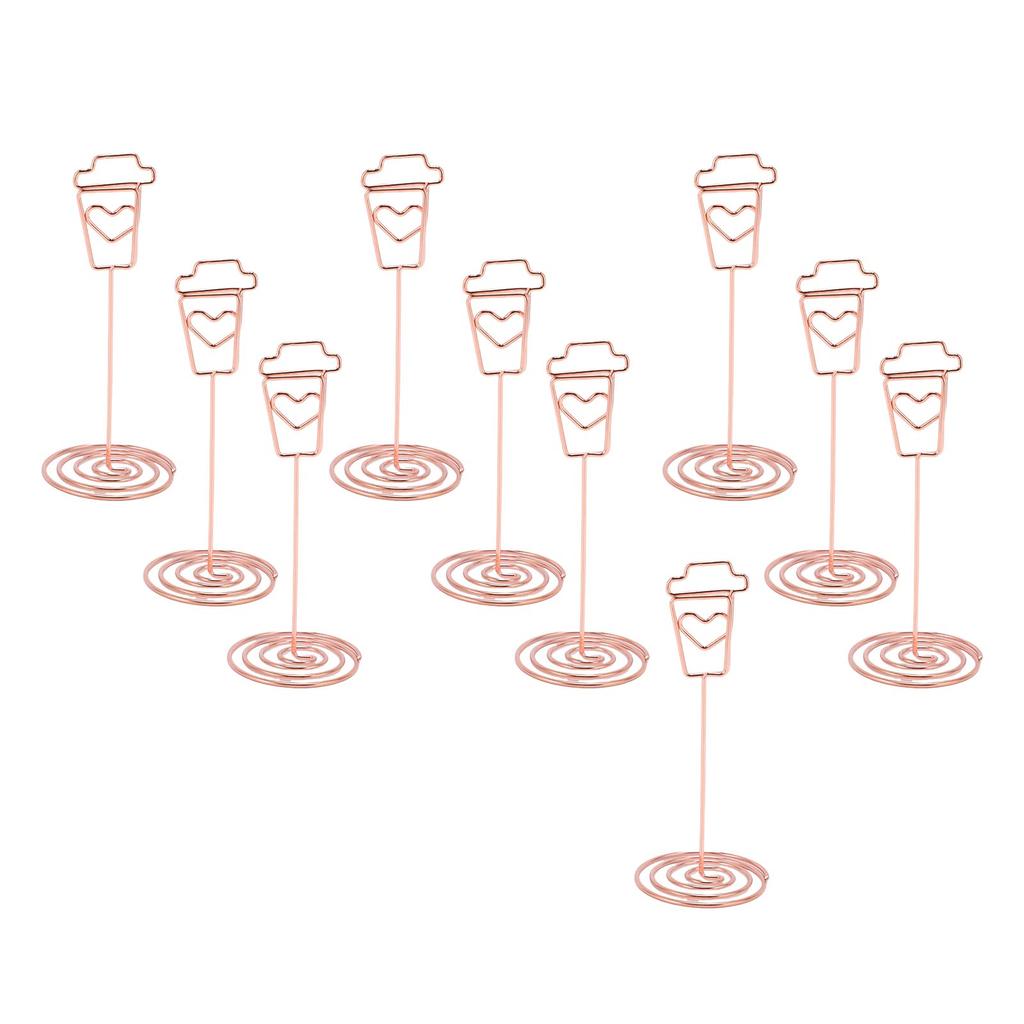 10Pcs Table Card Holder Reusable Metal Iron Place Stands Display Clips for Weddings Events Restaurants Parties