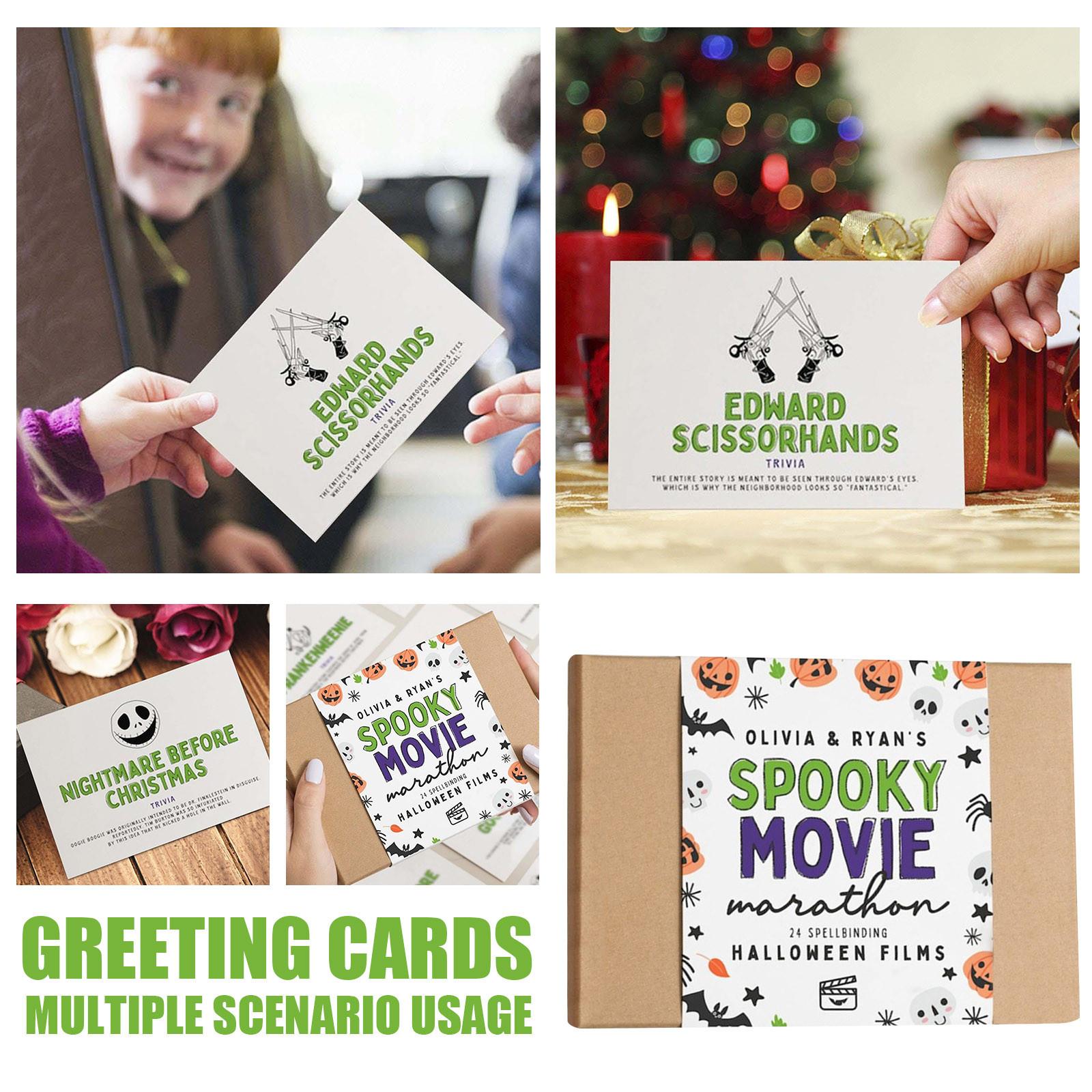 

Halloween Greeting Cards, Halloween Horror Classic Movie Character Countdown Greeting Card,Vintage Horror Film Postcards One Size