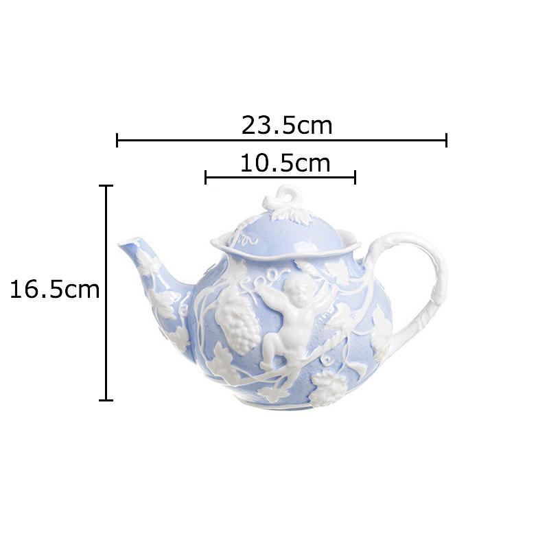 Engelfiguren Relief Keramiktasse&Untertasse Teekanne Esstisch Kaffeetasse Milchbecher Nachmittagstee Teetasse Fruchtsaftbehälter