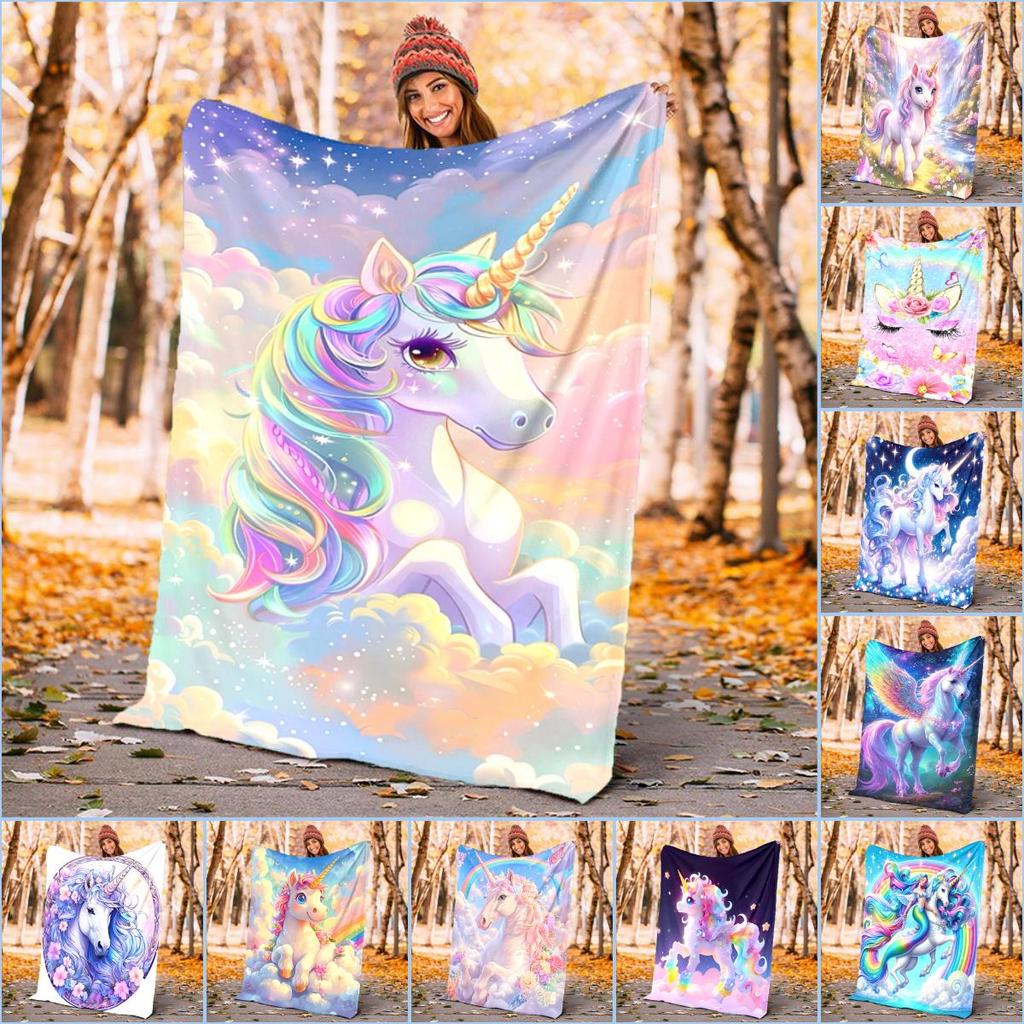 1PC Dream Unicorn blanket, al season lightweigh Poster blanket home office outdoor nap multifunc Poster blanketional blanket