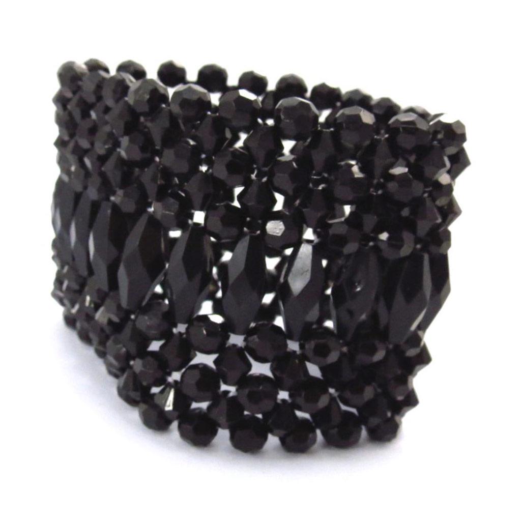 Les Trésors De Lily [J6949] - Schwarzes 'Scarlett' Designer-Armband