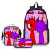 Rhythm Box Game Merchandise Schooltas Sprunki Cartoon Rugzak Lunchtas Etui Drie Delig Set