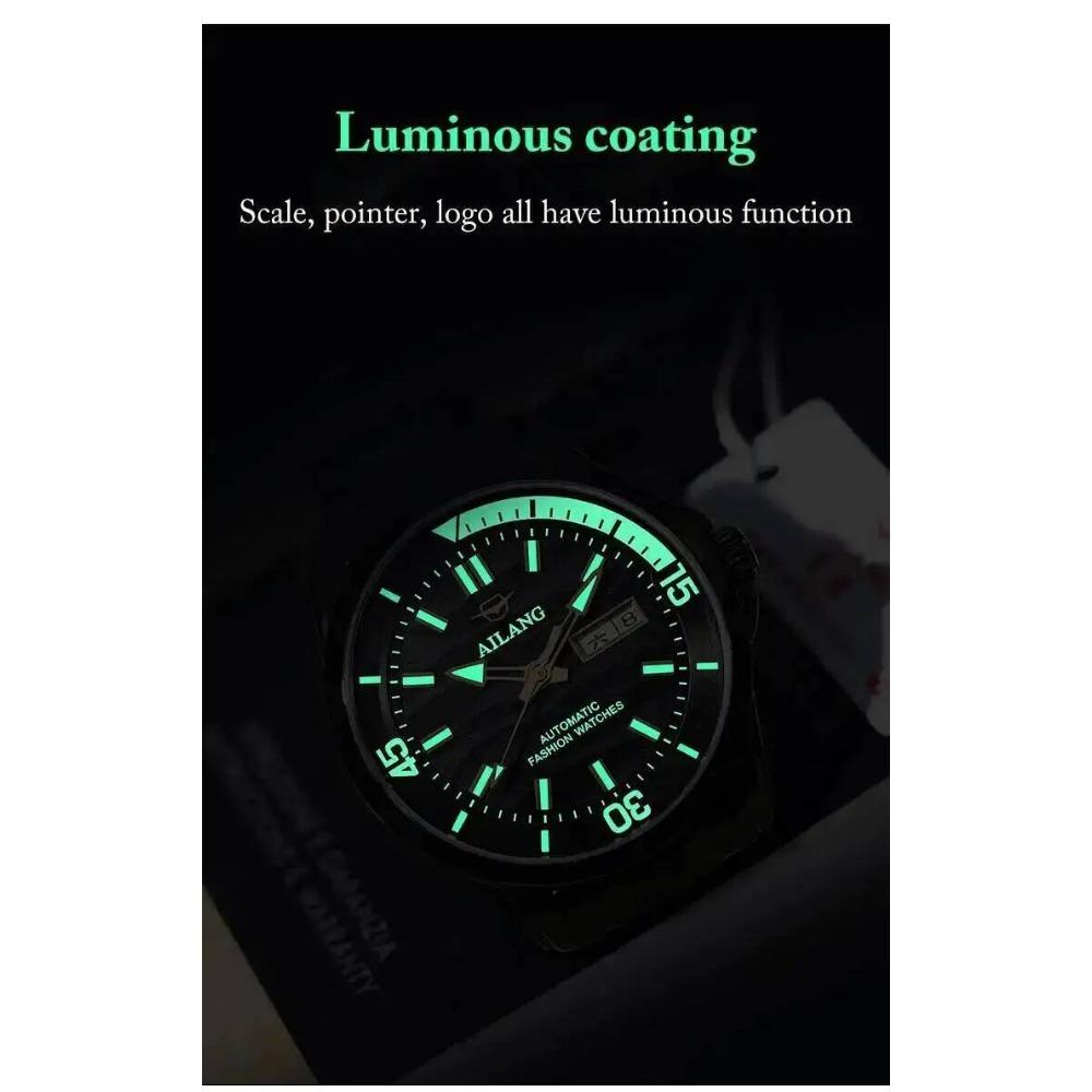 AILANG 8829 Fashion Men's Automatic Mechanical Watches Dual Calendar Luminous Hands Watch Business Watches for Man reloj hombre