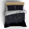 Starry Night Decoration Set Bedding Set with 1 Duvet Cover 2 Pillowcases Single Double King Queen, Gift
