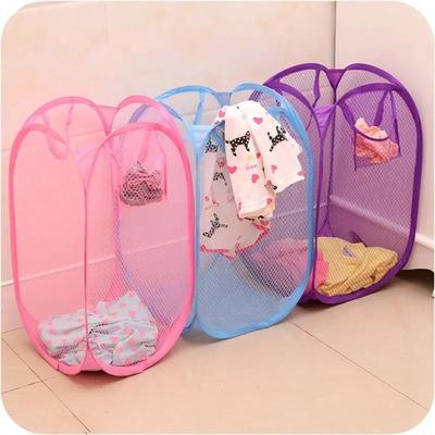 Foldable Mesh Clothes Dirty Clothes Basket Household Mesh Dirty Clothes Basket Storage Basket Storage Bucket Laundry Baske