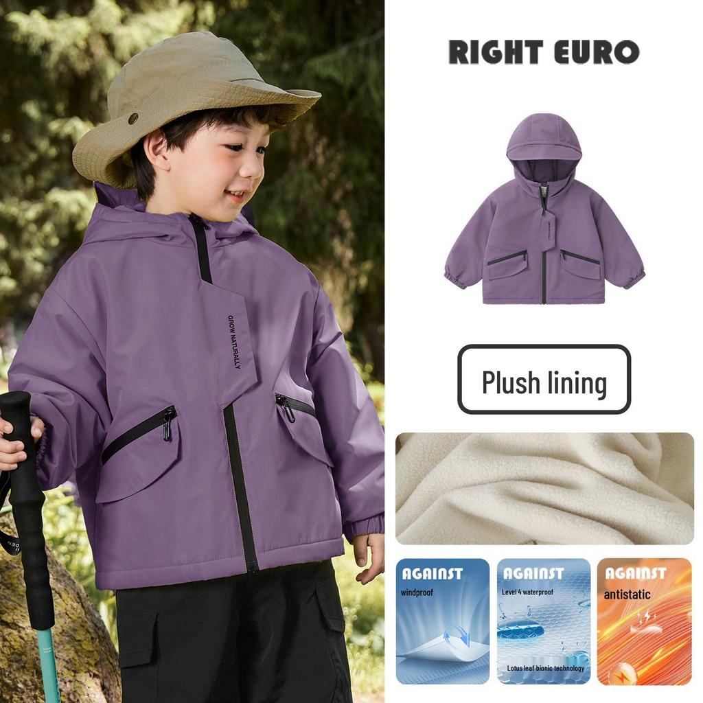 Boys' Velvet Jacket - Toddler Autumn/Winter Cotton Top 2025 New Warm Children's Clothing