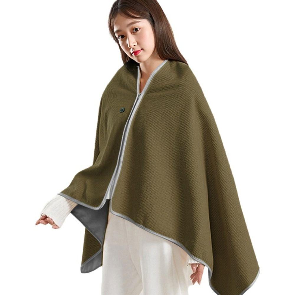 Washable Electric Heated Blanket Windproof Heating Large Shawl Warm Heating Scarf  Outdoor