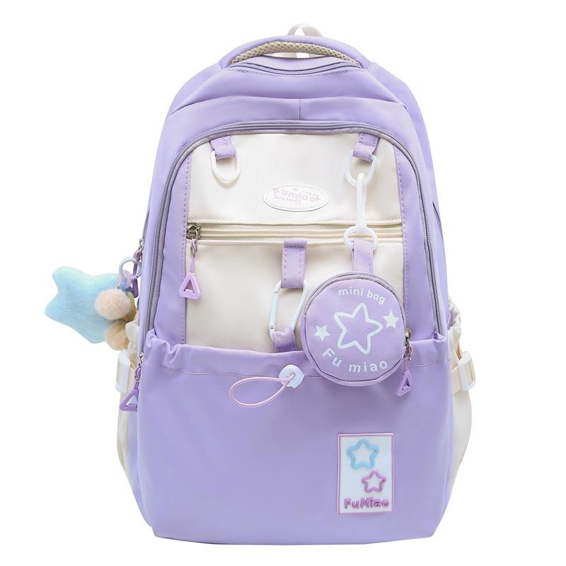 Schoolbag Japanese girls schoolbag Junior high school students Korean version large capacity backpack College wind backpack High school students