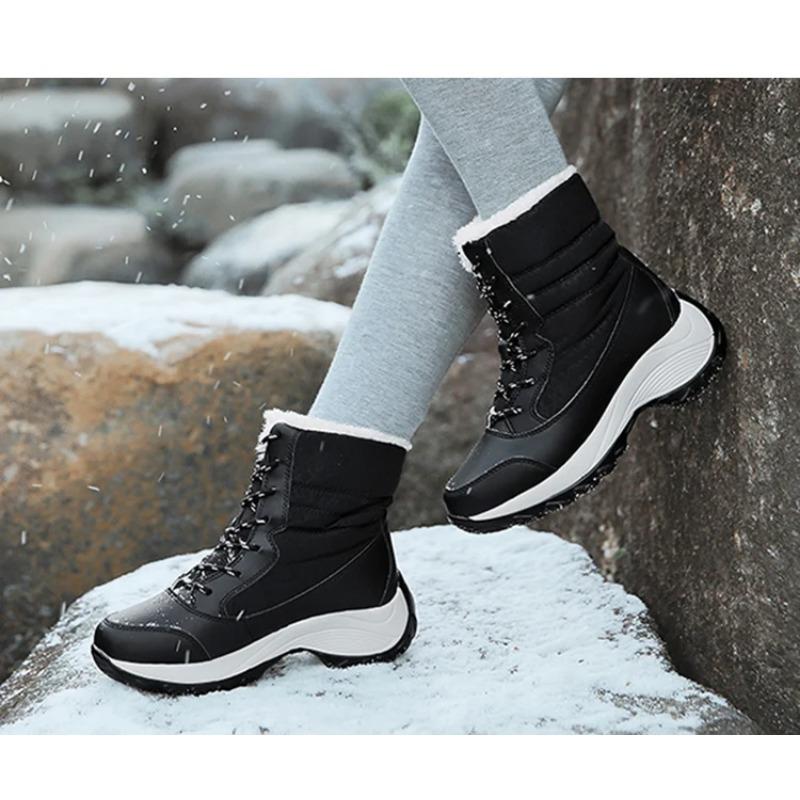Snow Boots Women New Ladies Shoes Platform Shoes Woman Flat Keep Warm Boots Ladies Casual Plush Botas Mujer Winter Shoes Women