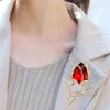 1pc Stylish Floral Brooch Light Luxury Silk And Satin Tulips Explosion Crystal From Austrian For Woman Wedding Jewelry Clothing