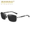 aoron Men's Metal Polarized Sunglasses Fashion Box Driver Driving Night Vision Glasses UV Protection Sunglasses