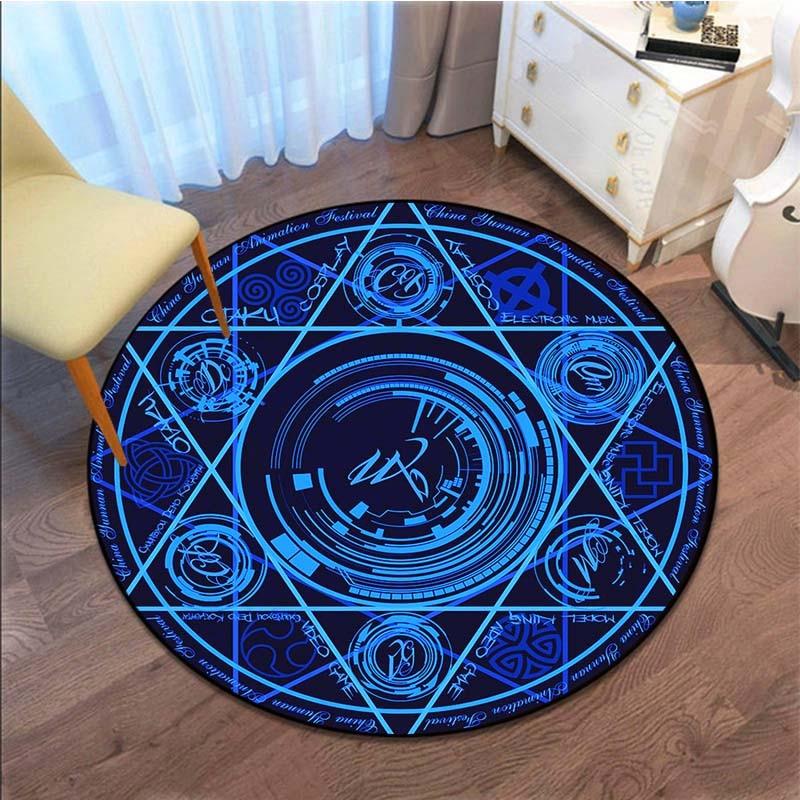 Cartoon Sakura Magic Captor Card Round Rug Magic Array Carpet Pink Carpet Doormat Antislip Plush Living Room Home Decar