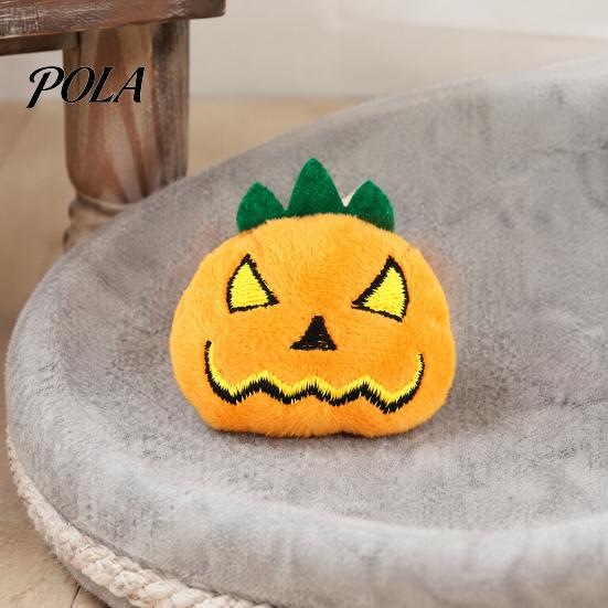 Cat Anxiety Relief Toy Halloween Pumpkin Toy, Squeaky Stuffed Chew Soft Plush with Feathers for Indoor Cats Self-entertainment