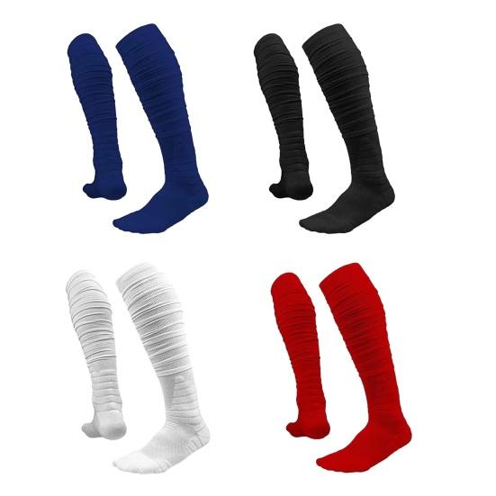 Büzgülü Futbol Çorapları Esnek Diz Üstü Spor Çorapları Ekstra Uzun Dolgulu Atletik Çoraplar Erkekler Kadınlar için Futbol Beyzbol Softbol