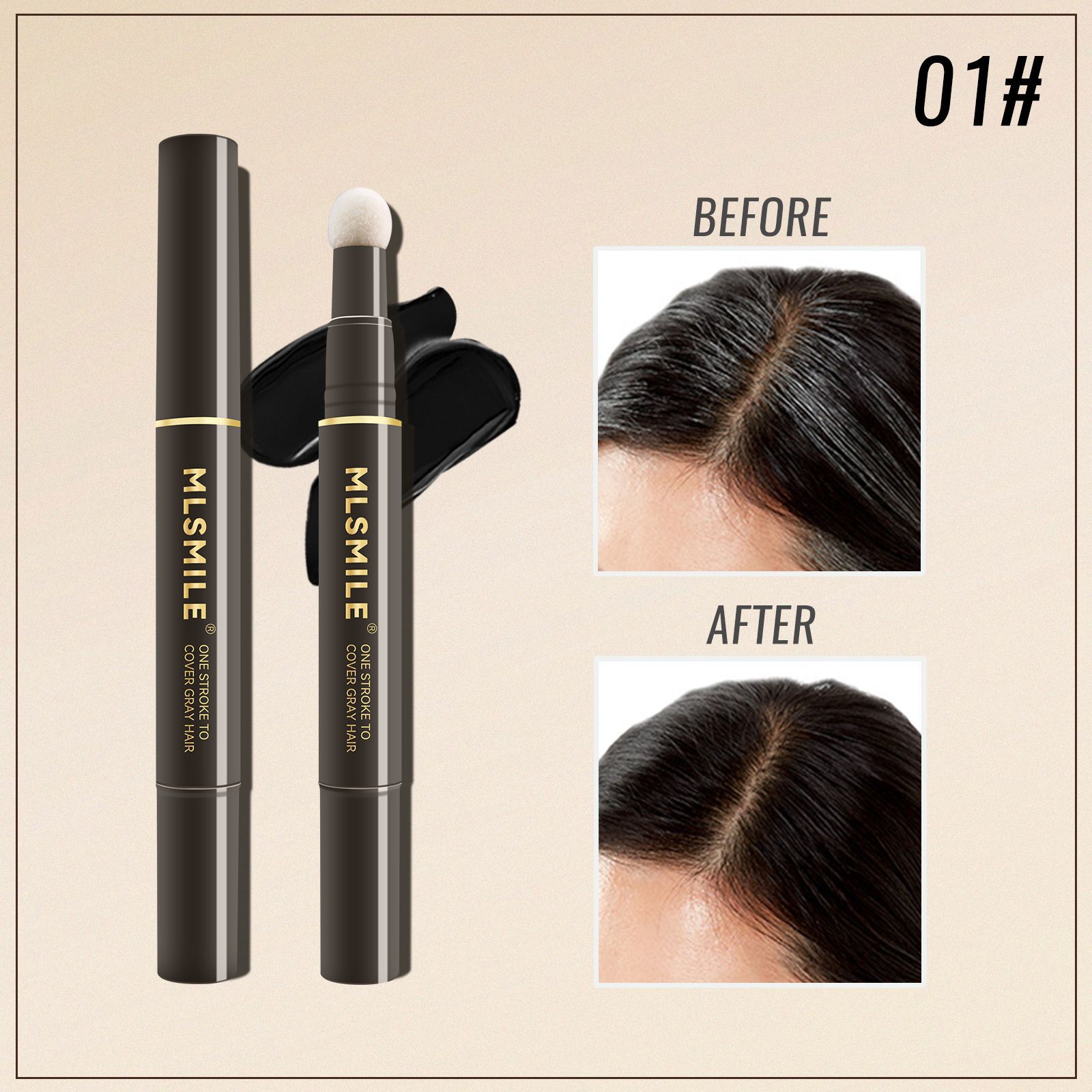 

Мягкая кисть для окрашивания волос, карандаш для волос, растительный экстракт, натуральное покрытие, белый, седой, вращающийся, жидкий, временный, для окрашивания волос, инструмент для макияжа