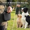 Pet Dog Treat Silicone Pouch Auto Closing With Hook Portable Training Snack Container for Outdoor Hiking Camping Use