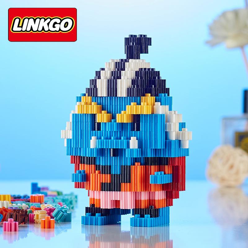 Linkgo Building Blocks di Connessione Uno Luffy Chopper Piece Boa Franky Zoro Nami Robin Jinbei Brook Modello 3D Giocattolo con Mini Mattoncini