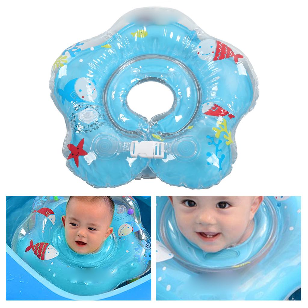 Baby Swimming   Thicken Inflatable Prevent   Lkage Baby Swimming Gr with Bells for Newborn Blue