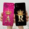 For Realme C11 2021 RMX3231 C20 Case Crown Letter Liquid Silicone Soft Phone Cases For RealmeC20 C20A Full Protection Back Cover