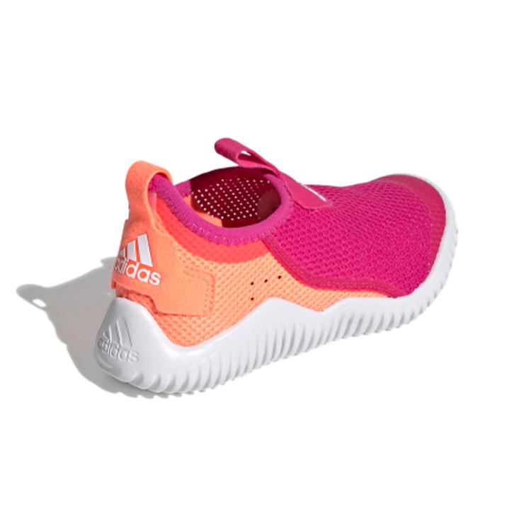adidas Rapidazen S Rdy C BP Slip Resistant Cushioning Low Top Running Shoes Pink Children Aged 3 7 Years Old FU7594