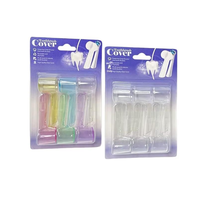 6 Pcs Transparent Toothbrush Head Dust Cover Suitable For Replacement Brush Head Series Electric Toothbrush Head Protector
