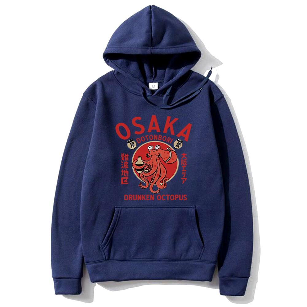 

Osaka Dotonbori Printed Hoodie Men Women new Funny Retro Takoyaki Osaka Drunken Octopus streetwear Fleece Long Sleeve tracksuit 3XL