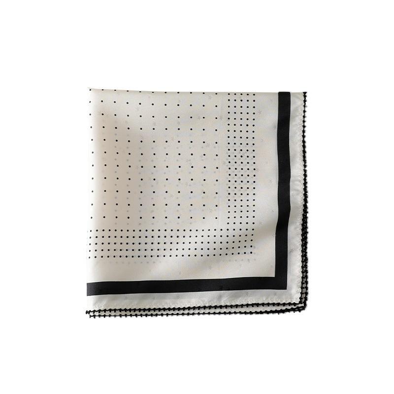 16 Mmi Jacquard 111 Mulberry Silk Small Square Scarf Women's Summer Thin Silk Scarf with White Shirt Silk Scarf