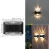 Warm White & White Light Outdoor Solar Wall Lamp Garden Landscape Lighting Courtyard Corridor Walkway Step Deck Stairs LED Night Iight Christmas Decor