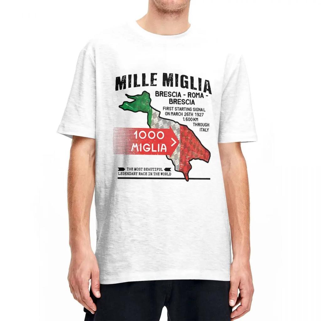 Mille Miglia Racing Experience T-Shirt 1000 Miglia Beliebte T-Shirts Kurzarm Streetwear Tops Sommer 100% Baumwolle Oversize T-Shirt