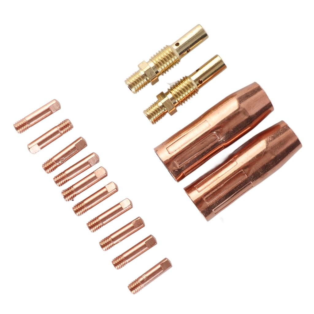 14 pz Accessori Saldatrice Mig Ugello Saldatura a Filo Ugelli Gas Ugello Rivestito 21-50 Diffusore Gas 35-50 Ugelli 11-35