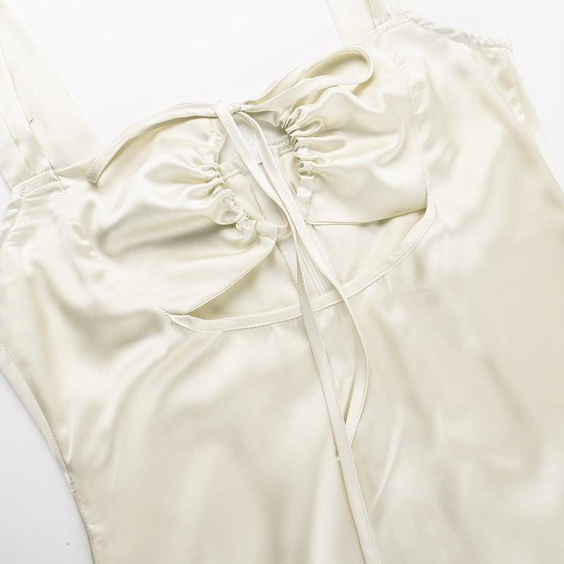 Summer European and American Style Slim Fit Strap Sexy A-line Hip Hugging Skirt for Women