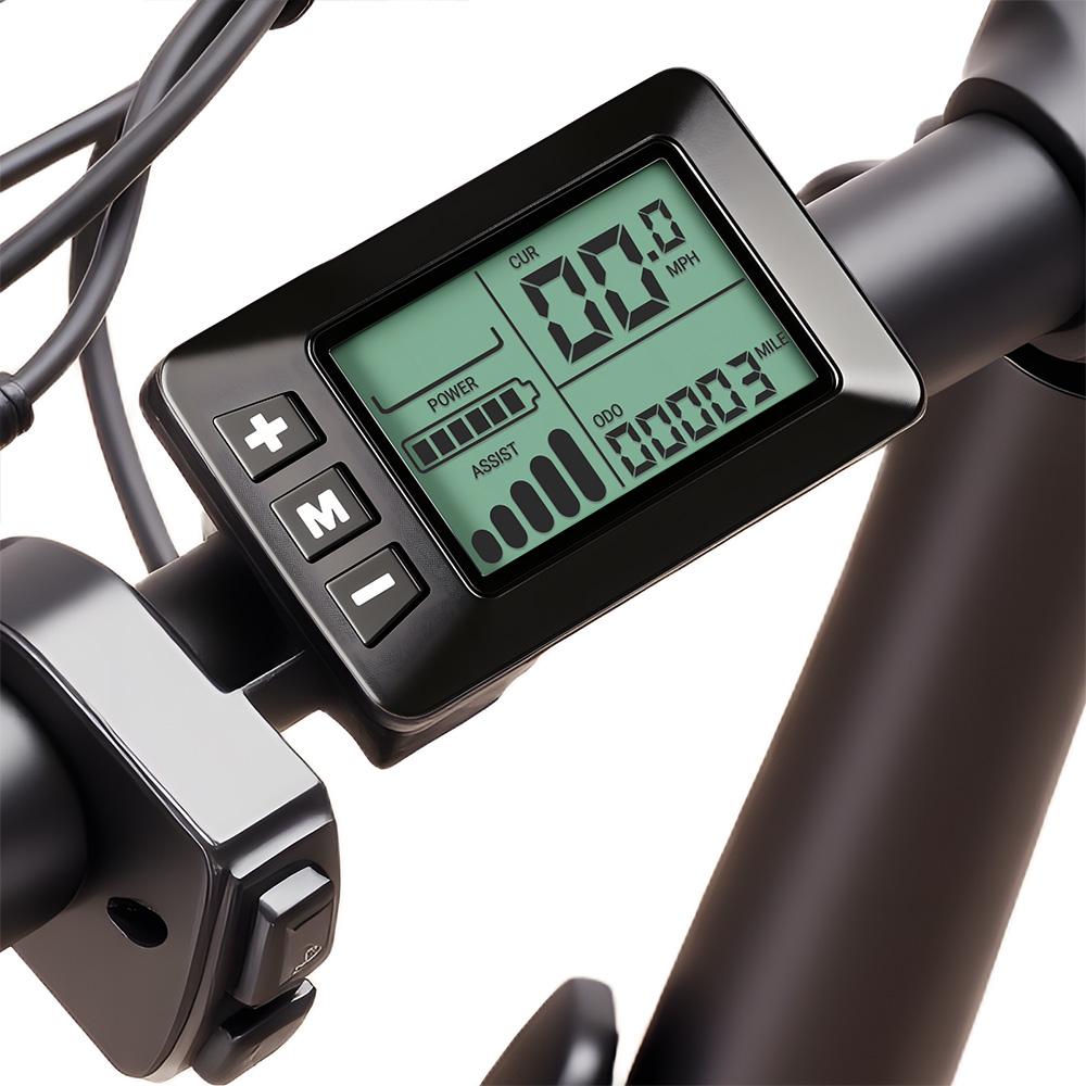 Electric Bicycle Ebycco S1 20" Tire 250W Motor City Electric Bike For Adult 36V 10.4Ah Dual Disc Brakes Max Range 50Km 7 Speed Black