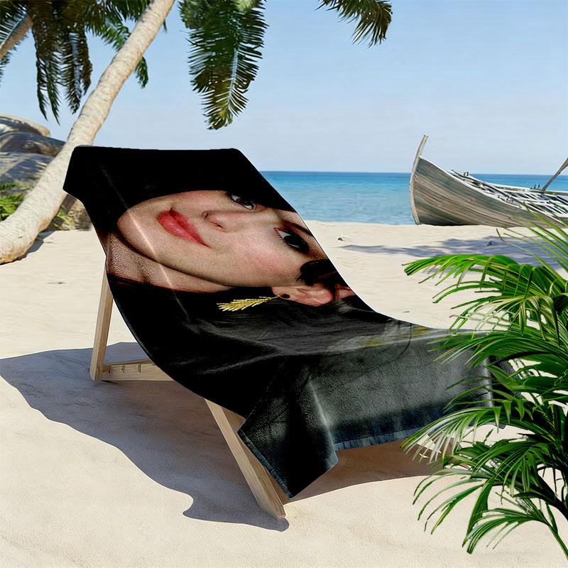 Hathaway Print Beach Towel, Large Soft Quick Dry Towel for Beach Camping Swimming