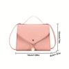 Women's Lightweight Crossbody Bag with Detachable Shoulder Strap & Accents - Minimalist Solid Color Handbag