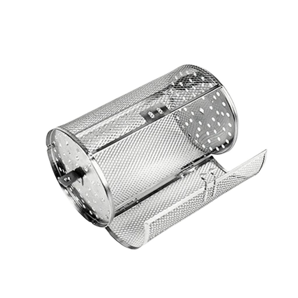 Stainless Steel  Basket, Chicken  Basket Automatic Winding 360 Grill Basket, Universal For Kebabs, French Fries, Vegetables, Shrimp And Chicken