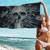 Crâne Horreur Sorcellerie Gothique Grandes Serviettes de Plage en Microfibre Serviette Sable Serviettes de Plage Serviette de Piscine pour Voyage Piscine Natation Yoga