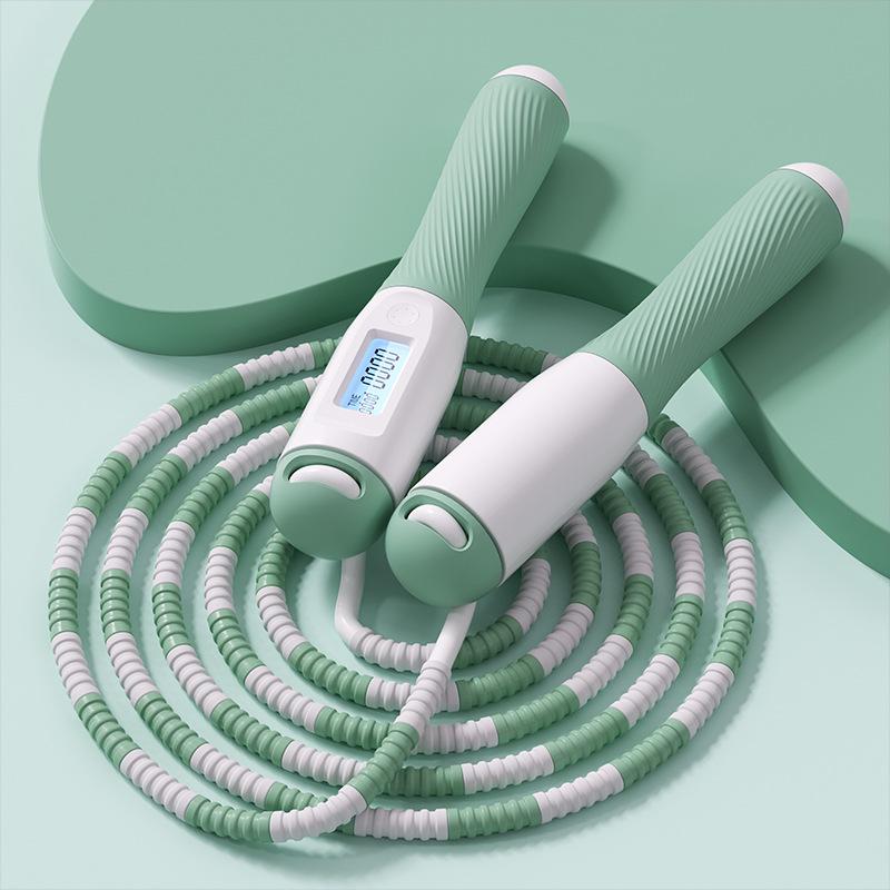 Adjustable Bamboo Skipping Rope for Kids with Soft Beads – Ideal for Beginners and Primary Students