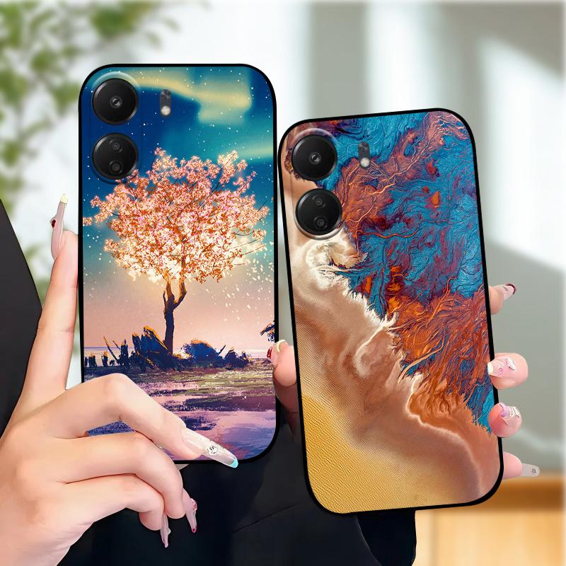 Funda Animal de Moda Para Xiaomi Redmi 13C Fundas 13 C 4G 5G Silicona Suave TPU Funda de Teléfono Cubierta Para Redmi 13R Coque Protectora