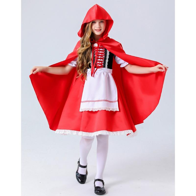 Parent-child code Halloween children's Little Red Riding Hood costume into party nightclub dance queen costume