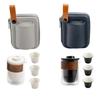 Teaset Teapot Traveller Teaware Ceramic Portable  Sets with Carring Cases  with Small Glass Filter Flower Set