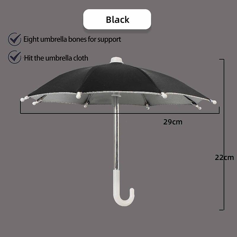 Universal Portable Mini Phone Umbrella Stand Outdoor Riding Waterproof Sunshade Mobile Phones Umbrella Bracket Holder