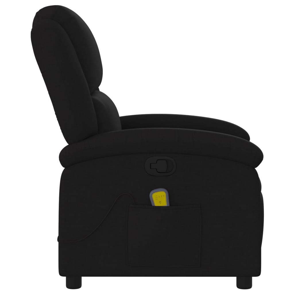 Massage Relax Chair Black Fabric