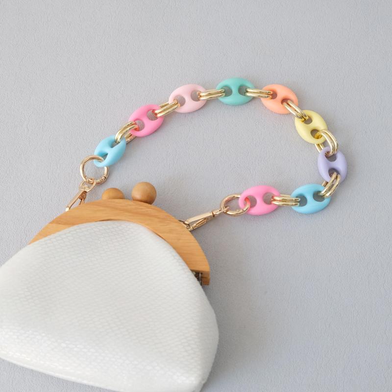 New Fashion Woman Bag Accessory Detachable Candy Acrylic Chain Cute Acrylic Luxury Strap Women Elegant Bag Shoulder Handle Chain