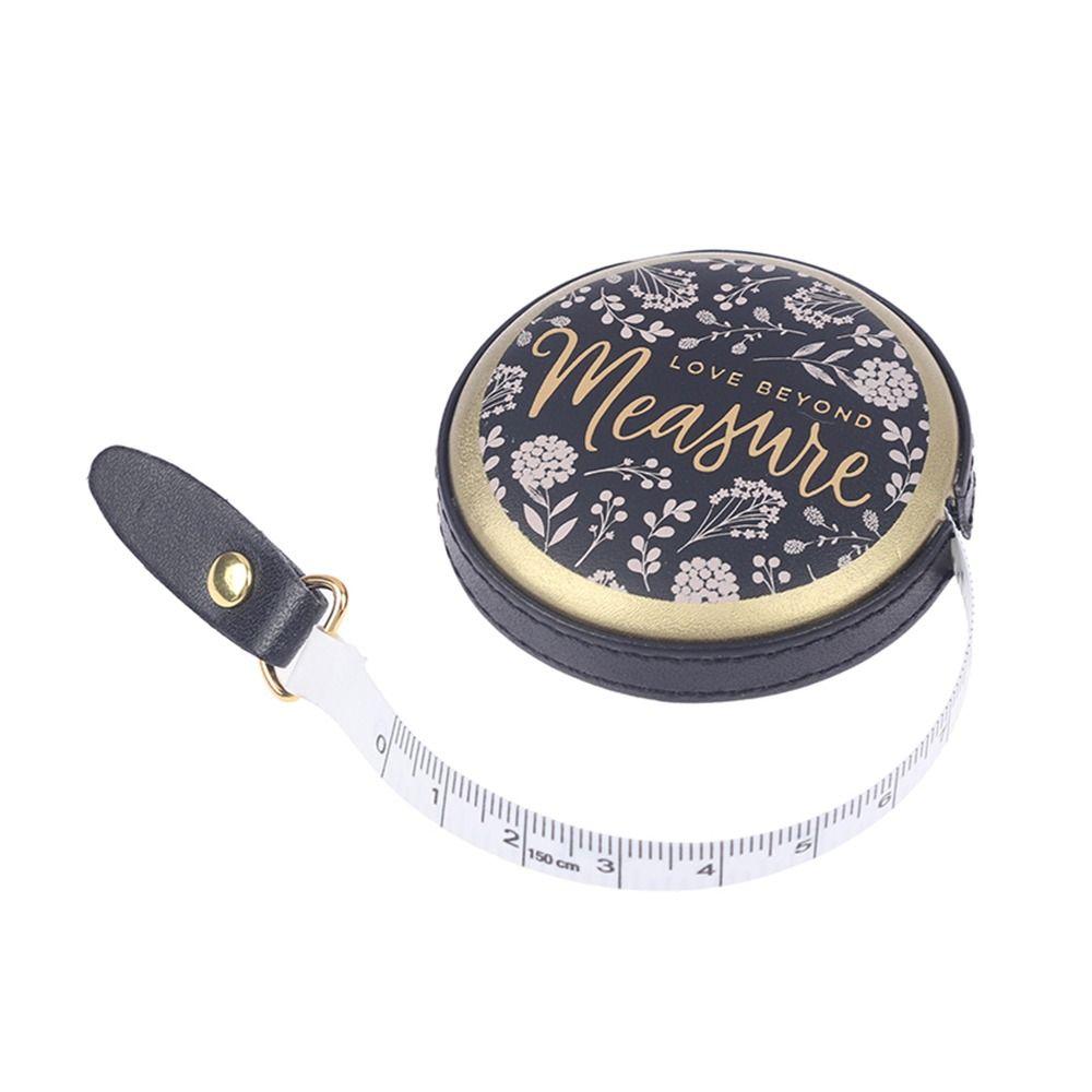 Portable Retro 1.5m Measure Ruler Mini PU Leather Tape Measure Centimeter Inch Roll Tape